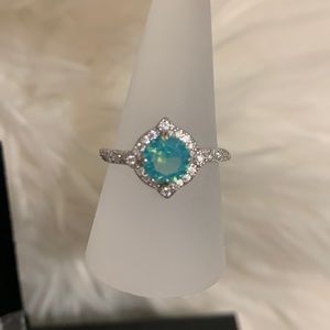 Bomb Party Sterling Silver Size 9 Green Opal Lab Created Ring